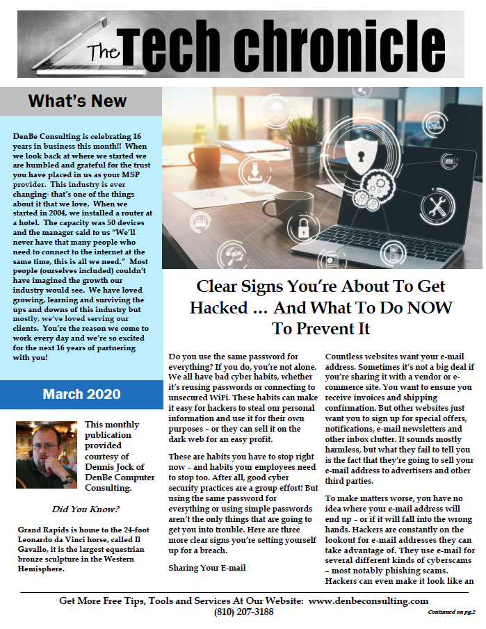 March 2020 Newsletter